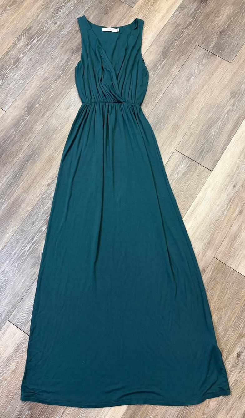 Lush Teal Sleeveless Maxi Dress Empire Waist Women’s XS